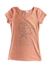 Paris Heart Beaded Tee – Peach