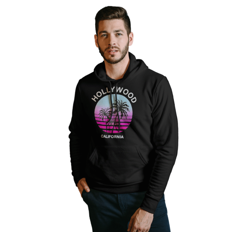 Hollywood Sunset Vibes Hoodie – Black