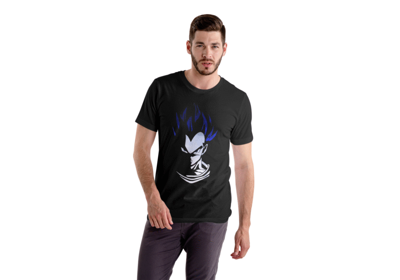 Dragon Ball Z Blue Goku Men's White T-Shirt