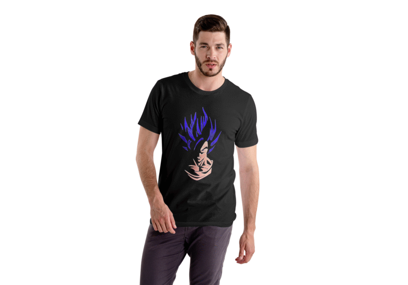 Dragon Ball Super Saiyan Vegeta Men's Black T-shirt