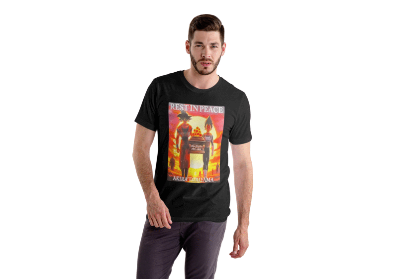 Rest in peace Akira Toriyama signature Goku at the grave t-shirt