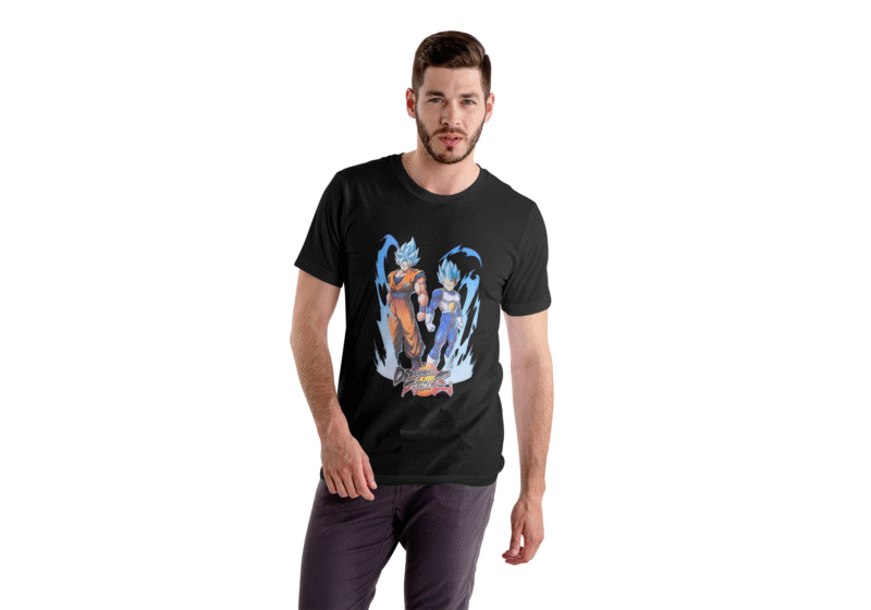 Dragon Ball Super Character Men's Black Crew Neck T-Shirt