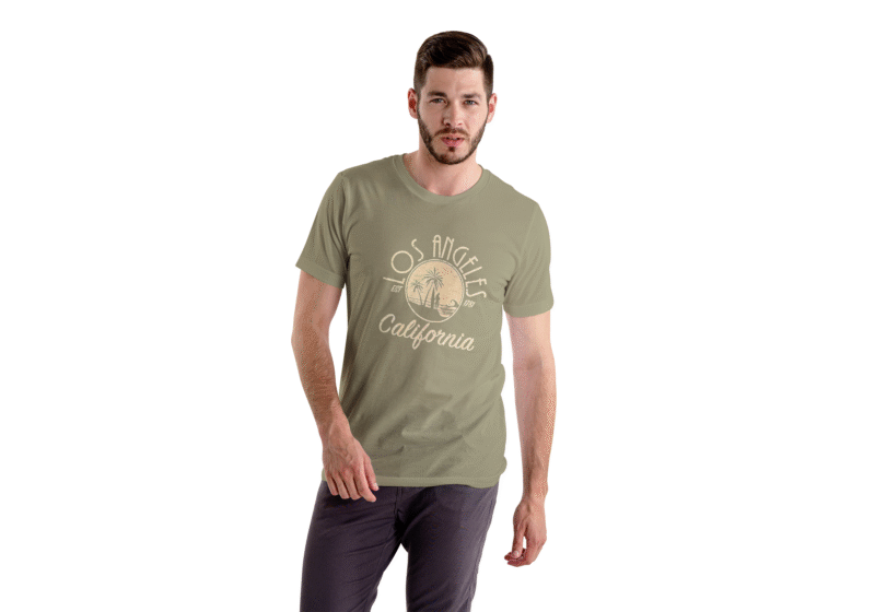 Los Angeles California Tee – Olive Green