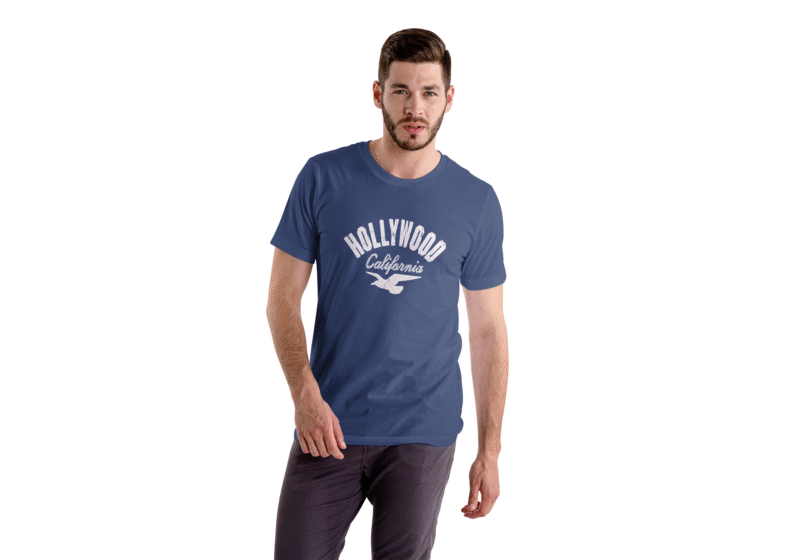 Hollywood California Eagle Graphic Tee – Blue