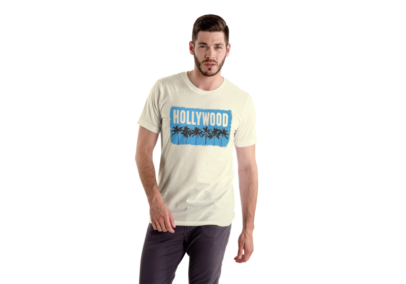 Hollywood Palm Graphic Tee – White