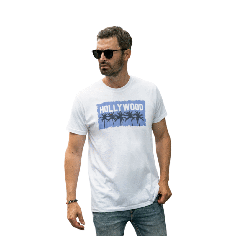 Hollywood Palms Graphic Tee – Classic Fit Cotton T-Shirt