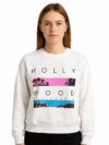 Hollywood California Color Block Sweatshirt – White