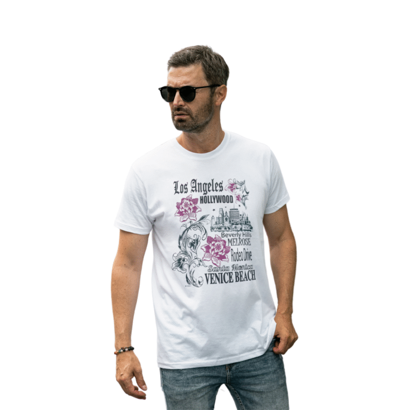 Vintage Los Angeles Iconic Landmarks Graphic T-Shirt