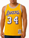 Lakers #34 Basketball Jersey – Yellow