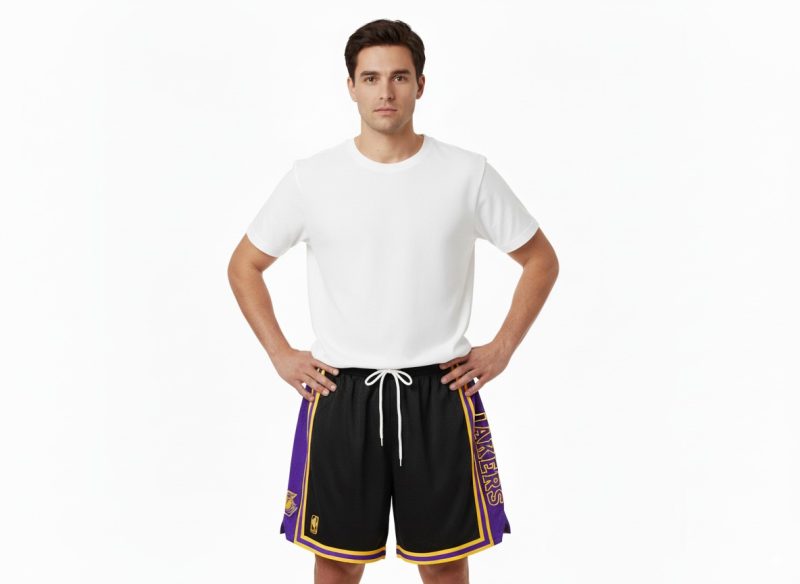 LA Lakers Side Logo Basketball Shorts