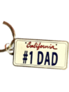 #1 Dad Keychain – California License Plate Style