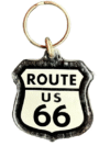 Route 66 Keychain – Classic US Highway Shield Design