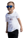 Hollywood USA Flag Kids T-Shirt – White