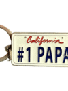 #1 Papa Keychain – California License Plate Style