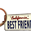 Best Friend Keychain – California License Plate Style